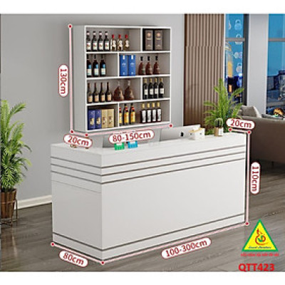 QUẦY LỄ TÂN, QUẦY TIẾP TÂN, QUẦY TÍNH TIỀN, QUẦY THU NGÂN QTT423- Nội thất lắp ráp Viễn Đông Adv