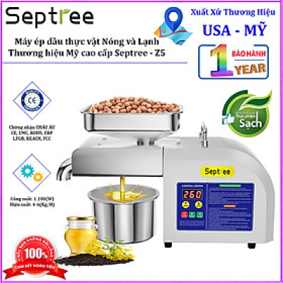 Máy ép dầu thực vật Nóng và Lạnh, dùng trong gia đình. Thương hiệu Mỹ cao cấp Septree - Z5. HÀNG CHÍNH HÃNG