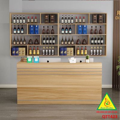 QUẦY LỄ TÂN, QUẦY TIẾP TÂN, QUẦY TÍNH TIỀN, QUẦY THU NGÂN QTT423- Nội thất lắp ráp Viễn Đông Adv