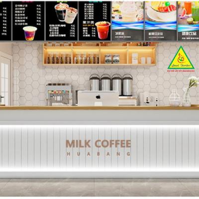 Bàn thu ngân, bàn lễ tân, bàn tính tiền bằng gỗ MDF QTT504 - NỘI THẤT LẮP RÁP VIENDONGADV