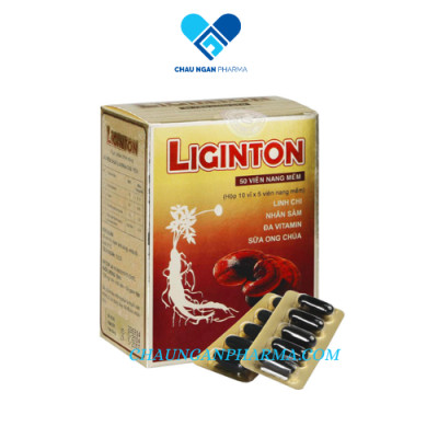 Viên uống Bồi bổ sức khỏe Liginton: nhân sâm, linh chi, sữa ong chúa, vitamin E, sắt, nhóm B tăng cường đề kháng, hết mệt mỏi