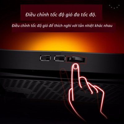 Đế Tản Nhiệt Laptop, Máy Tính Xách Tay Besti BTY02 , Có Đèn Led Cực Đẹp, 6 Quạt Giúp Làm Mát Nhanh Bảo Vệ Máy Tính Mà Không Gây Ồn Thích Hợp Cho Nhiều Loại Laptop - Hàng Chính Hãng 	