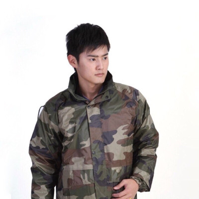 Áo mưa bộ nam nữ  2XL  dưới 65kg , vải dù ,chống thấm nước họa tiết lính rằn ri cao cấp có túi đựng sang trọng