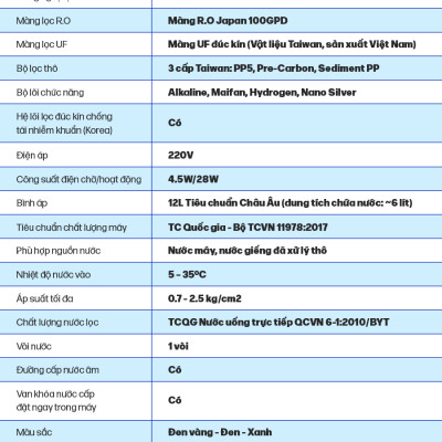 Máy Lọc Nước ROBOT Classy Pro 339WK-UR Tích Hợp Chức Năng Lọc R.O + UF 5 Bộ Vi Mạch LCD Đa Năng - Hàng Chính Hãng