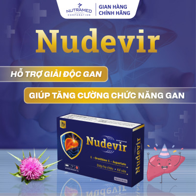 Viên uống Nudevir hỗ trợ chăm sóc sức khỏe lá gan khỏe mạnh (30 viên) - Nutramed