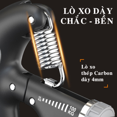 Bộ Kìm Bóp Tay Đếm Số Điện Tử - Dụng Cụ Tập Gym Tập Cơ Bắp Cổ Tay Cao Cấp Tại Nhà Điều Chỉnh Lực Từ 10-100kg Phiên Bản Nâng Cấp- Hàng chính hãng ( Màu ngẫu nhiên)