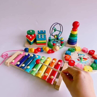 Combo 6 món đồ chơi gỗ montessori