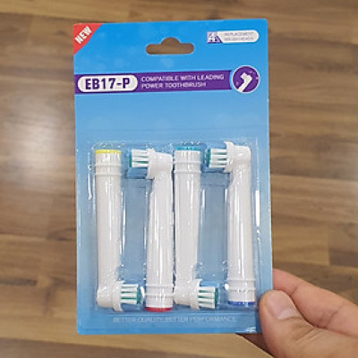 Set đầy đủ nhiều mã Bộ 4 đầu bàn chải đánh răng điện máy Oral B Braun chăm sóc răng miệng toàn diện – MIHOCO OralB Model EB-Hàng chính hãng