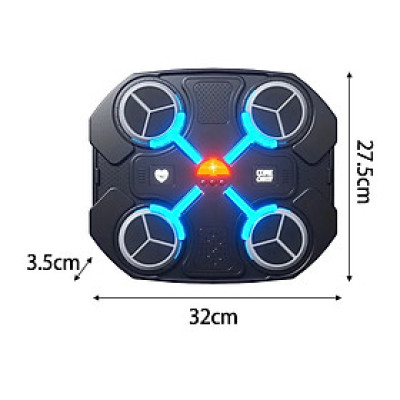 Máy Tập Boxing Theo Nhạc Gắn Tường Cho Bé - Máy Tập Đấm Bốc Tại Nhà, Đèn LED Theo Nhịp