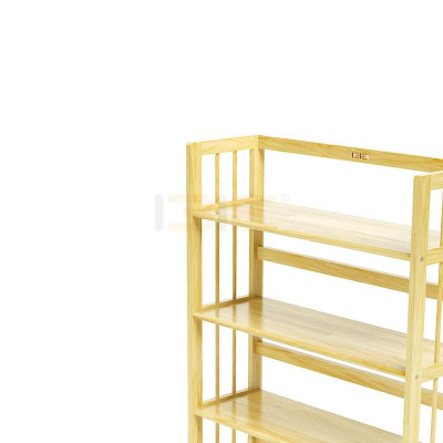 Kệ Sách 4 Tầng Gỗ Cao Su IBIE HB490RN (90cm) - Màu Tự Nhiên