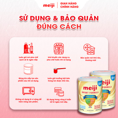 Combo 1 Hộp Thực Phẩm Bổ Sung Meiji Mama Milk (350g) Và 1 Hộp Sản Phẩm Dinh Dưỡng Công Thức Meiji Infant Formula (800g)