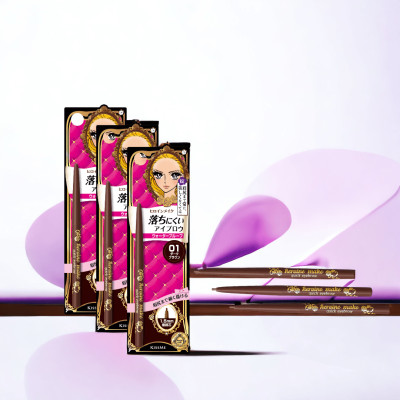 Bút Chì Sáp Kẻ Lông Mày Không Lem Trôi Lõi Siêu Mịn Kissme Heroine Make Quick Eyeliner Màu Nâu Đen