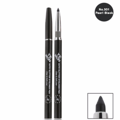 Chì mí kim tuyến Mira Glitter Auto Eyeliner Pen Hàn Quốc No.304 Pearl Black tặng kèm móc khoá