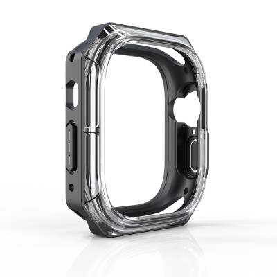 Ốp Case Viền PC Trong Suốt cho Apple Watch Ultra 1/2 49mm - Hàng Chính Hãng