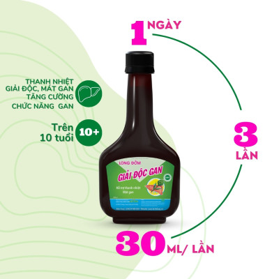 Long Đởm Giải Độc Gan của Dược Bình Đông thanh nhiệt, giải độc, mát gan - chai 280ml