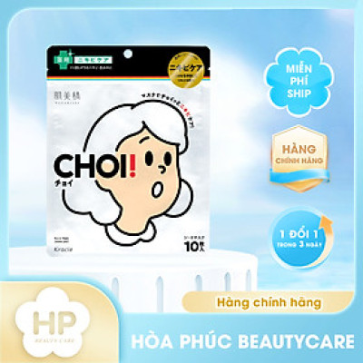 Mặt Nạ Giấy Kracie Hadabisei Choi Dành Cho Da Mụn (Bịch 10 Miếng)