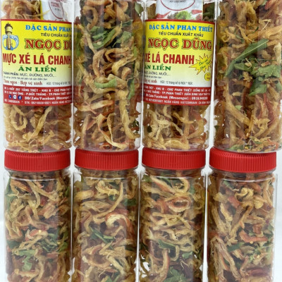 Đặc sản Phan Thiết - Mực Xé Lá Chanh Hộp 200 Gram Đã Chế Biến Ăn Liền Ngon Ơi Là Ngon. Hạn Sử Dụng 12 Tháng Kể Từ Ngày Đặt Hàng - OCOP 4 Sao