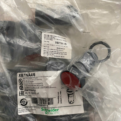 Nút nhấn nhả Schneider XB7NA45, 22mm, màu đỏ, 1NO +1NC