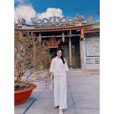 Đồ Lam Đi Chùa Lụa mịn mát L5