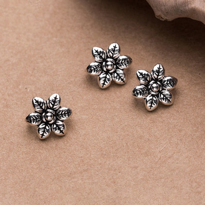 Combo 2 cái charm bạc khóa liên kết vòng tay, dây chuỗi hình bông hoa - Ngọc Quý Gemstones