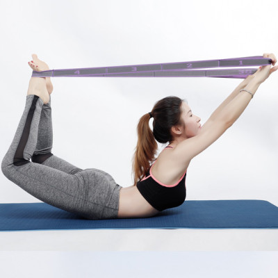 Dây tập yoga chia 9 đốt co giãn (KT 105 x 3.6cm)