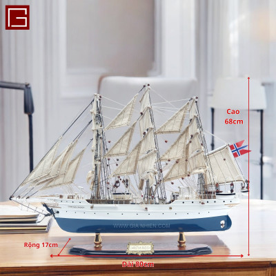 Thuyền Gỗ Trang Trí Phong Thủy Dạng Thuyền Cổ CHRISTIAN RADICH Chính Hãng, Hàng Xuất Khẩu Chất Lượng