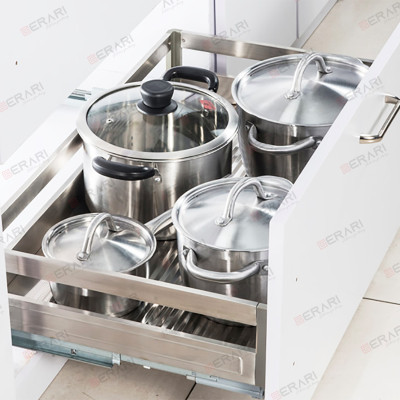 Giá đựng xoong nồi bát đĩa (Kệ xoong nồi Inox 304 thương hiệu Gerari hộp lắp thùng/cánh)