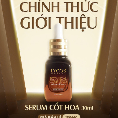 Tinh Chất Serum Cốt Hoa Lycos Serum Dưỡng Sáng Da 30 ml : dưỡng ẩm, sáng da, ngừa lão hóa, làm dịu da kích ứng