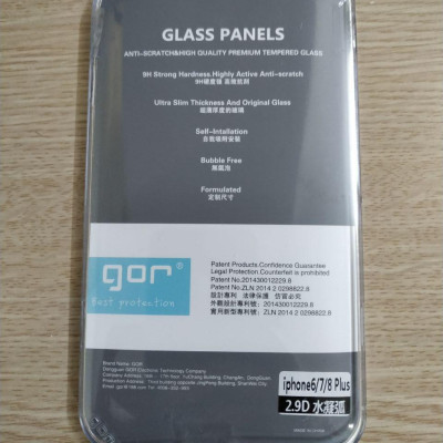 Kính Cường Lực GOR Cho IPHONE 6 PLUS/ 7 PLUS/ 8 PLUS  Vát Viền 2.9D - Full Box - Hàng Nhập Khẩu