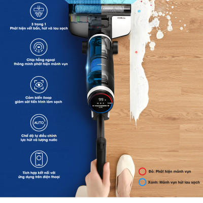 Máy hút bụi lau sàn làm sạch thông minh không dây Tineco Floor One S3 - Hàng chính hãng