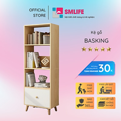 Giá sách giá rẻ hiện đại từ gỗ công nghiệp SMLIFE Basking