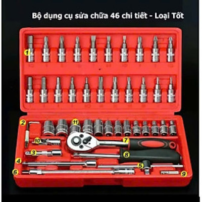 Bộ Dụng cụ sửa chữa 46 chi tiết đa năng rất tiện lợi 