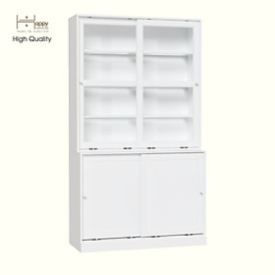 [Happy Home Furniture] SCANDINA, Tủ đựng đồ cửa kính 4 cánh lùa, 120cm x 49cm x 213cm ( DxRxC), TCL_026