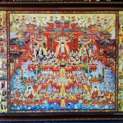 Tranh phật  tây phương cực lạc thế giới