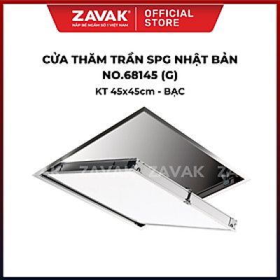 Nắp cửa thăm trần thạch cao 450x450 hàng Nhật, khung Nhôm, màu Bạc, Góc Mở 90 độ