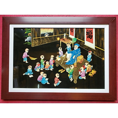 THẦY ĐỒ DẠY HỌC -TRANH VẼ SƠN MÀI -SM316