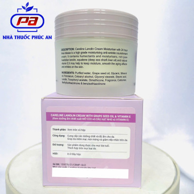 Kem dưỡng da mỡ cừu Careline Lanolin Cream 100ml giúp dưỡng ẩm, làm trắng, chống lão hoá và mềm da