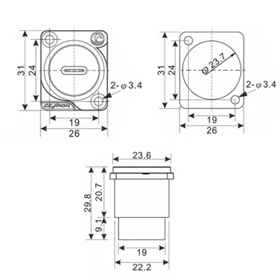 Nhân nối USB TypeC âm tường âm sàn Coraon LC-TYPEC-B. HÀNG CHÍNH HÃNG !!!