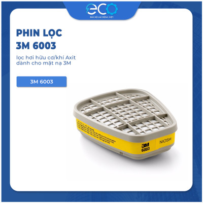 Phin lọc than hoạt tính 3M 6003 lọc hơi hữu cơ và khí axit, phun thuốc, phun sơn, lọc mùi dùng cho mặt nạ phòng độc 3M