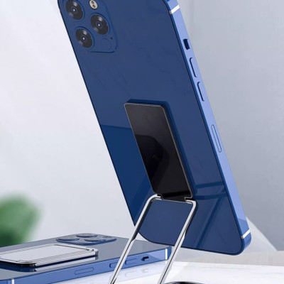 Giá kệ đỡ điện thoại hợp kim dán mặt đế sau chống lưng vòng tay xoay 360 độ Kickstand gấp gọn K4 - Hàng chính hãng