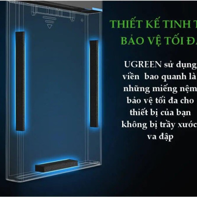 Ugreen UG30848US221TK 30CM dây tích hợp màu Đen Hộp đựng ổ cứng 2.5inch chuẩn SATA - HÀNG CHÍNH HÃNG