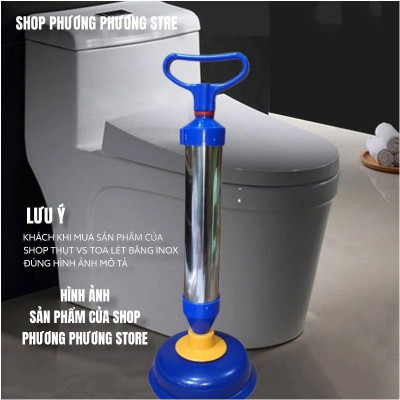 DỤNG CỤ BƠM HÚT THỤT THÔNG TẮC BỒN CẦU NHÀ VÊ SINH TOA LÉT BẰNG INOX