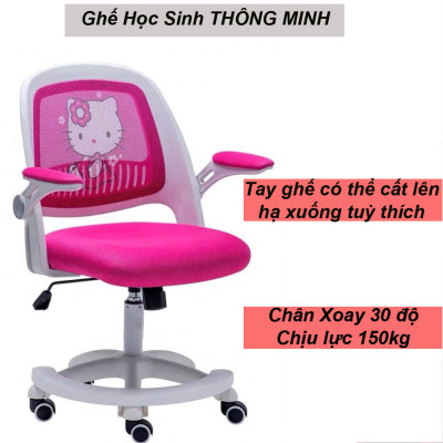 Ghế Học Sinh Chân Nhựa Xoay, Lưng Trung CAPTIAN - Hàng Nhập Khẩu