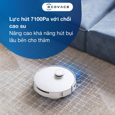 Robot Hút Bụi Lau Nhà Ecovacs T20E Omni 2024 Lực Hút 7.100 Pa, Giặt Nước Nóng - Hàng Chính Hãng