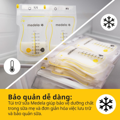 Túi trữ sữa | Medela Easy Pour loại 210ml - Không rỏ rỉ - An toàn - Tiện lợi