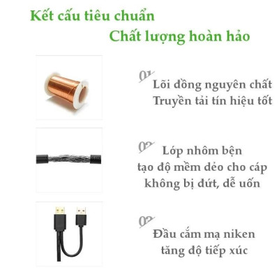 Ugreen UG20213US137TK 5M màu Đen Cáp tín hiệu nối dài USB 2.0 có chip khuếch đại hỗ trợ nguồn USB - HÀNG CHÍNH HÃNG