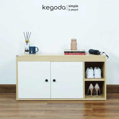 Tủ Giày Nhiều Ngăn Có Ghế Ngồi Dài 100cm, Để Giày Dép Cỡ Lớn Thương Hiệu KEGODA KGD70