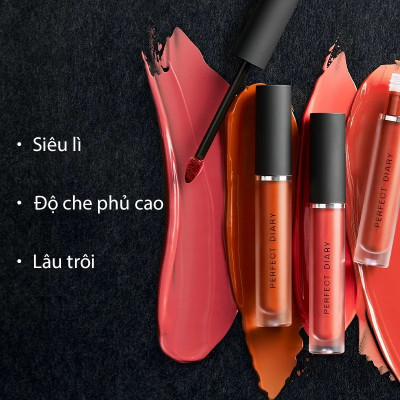 Son kem lì PERFECT DIARY DreamMatte nhiều màu siêu mịn lâu trôi cao cấp 2.5g