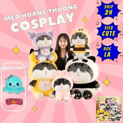 Gấu bông mèo hoàng thượng – Quà tặng thú nhồi bông mèo mặt quạu siêu dễ thương – Size từ 25 đến 60 cm – Gối ôm cho bé ngủ ngon