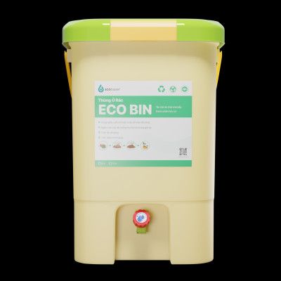 Thùng Ủ Rác Hữu Cơ EcoBin 21 Lít - EcoClean - Ủ Rác Nhà Bếp -Tự Làm Phân Compost Tại Nhà